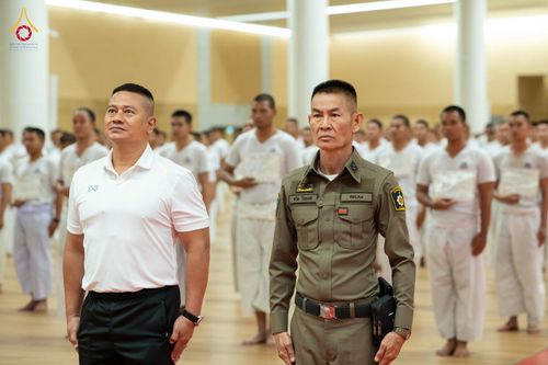 ภาพ No.351227:วันที่ 21 กันยายน พ.ศ. 2569 พิธีปิดโครงการบรรพชาพัฒนาคุณธรรม จริยธรรม  สำหรับนักเรียนนายสิบตำรวจ (นสต.) รุ่นที่ 16 ศูนย์ฝึกอบรมตำรวจภูธรภาค 1