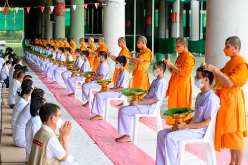 ภาพ No.47317:ประมวลภาพพิธีปลงผม ในโครงการบรรพชาอุปสมบทหมู่ ภาคฤดูฝน 2565