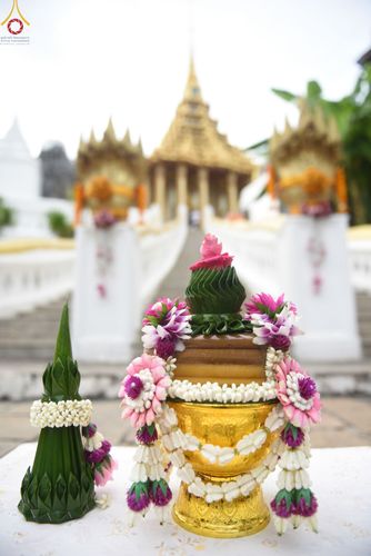 ภาพ No.48036:ประมวลภาพพิธีเวียนประทักษิณ และบรรพชาอุปสมบท รุ่นเข้าพรรษา ปี 2565