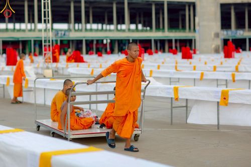 ภาพ No.218679:วันพฤหัสบดีที่ 17 เมษายน พ.ศ. 2568 การเตรียมงานในลานธรรม , สภาธรรมกายสากล , วิหารคด  เพื่องานวันคุ้มครองโลก 22 เมษายน พ.ศ. 2568