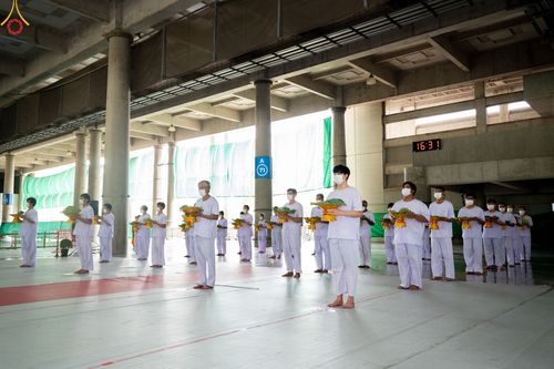 ภาพ No.47458:ประมวลภาพพิธีตัดปอยผม โครงการบรรพชาอุปสมบทหมู่ รุ่นเข้าพรรษา 2565