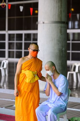 ภาพ No.47327:ประมวลภาพพิธีปลงผม ในโครงการบรรพชาอุปสมบทหมู่ ภาคฤดูฝน 2565