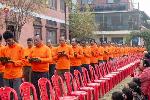 ภาพ No.209816:วันที่ 28 กุมภาพันธ์ พ.ศ.2568 พิธีเปิดโครงการบวชสามเณร พิธีถวายไทยธรรม พิธีขอขมามอบผ้าไตร  ณ เมืองปาตัน ประเทศเนปาล