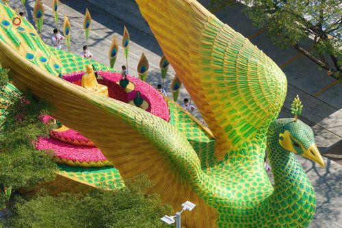 ภาพ No.42666:พิธีอัญเชิญมยุรนาวากาศ ประดิษฐาน ณ อาคาร 100 ปี เนื่องในวันคล้ายวันเกิด ครบ 113 ปี คุณยายอาจารย์มหารัตนอุบาสิกาจันทร์ ขนนกยูง