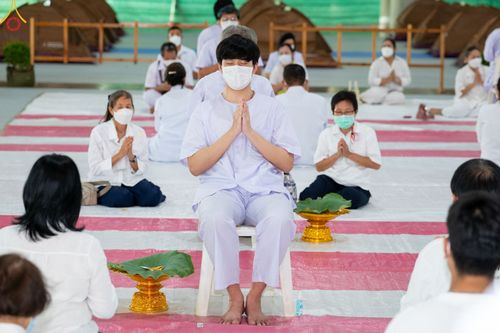 ภาพ No.47461:ประมวลภาพพิธีตัดปอยผม โครงการบรรพชาอุปสมบทหมู่ รุ่นเข้าพรรษา 2565