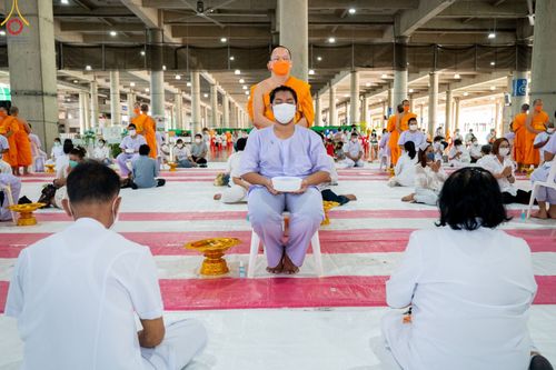 ภาพ No.47460:ประมวลภาพพิธีตัดปอยผม โครงการบรรพชาอุปสมบทหมู่ รุ่นเข้าพรรษา 2565