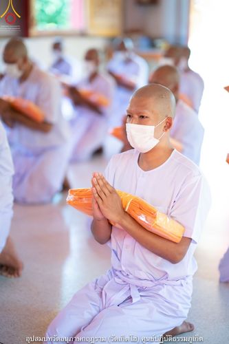 ภาพ No.40783:พิธีตัดปอยผม ปลงผม ขอขมารับผ้าไตรและพิธีบรรพชา ในโครงการอุปสมบท บูชาธรรมมหาปูชนียาจารย์ ประจำปี 2564 ชุดที่ 16