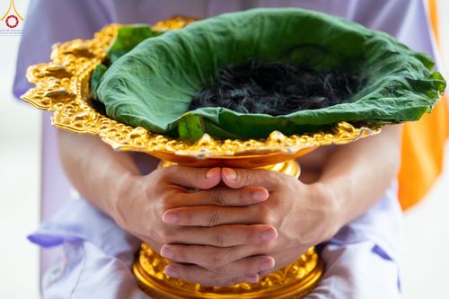 ภาพ No.47334:ประมวลภาพพิธีปลงผม ในโครงการบรรพชาอุปสมบทหมู่ ภาคฤดูฝน 2565