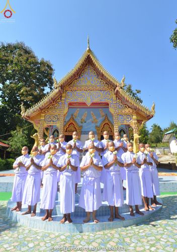 ภาพ No.40022:พิธีตัดปอยผม ปลงผม ขอขมารับผ้าไตรและพิธีบรรพชา ในโครงการอุปสมบท บูชาธรรมมหาปูชนียาจารย์ ประจำปี 2564 ชุดที่ 8