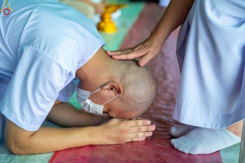 ภาพ No.47337:ประมวลภาพพิธีปลงผม ในโครงการบรรพชาอุปสมบทหมู่ ภาคฤดูฝน 2565