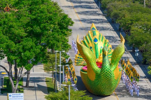 ภาพ No.42678:พิธีอัญเชิญมยุรนาวากาศ ประดิษฐาน ณ อาคาร 100 ปี เนื่องในวันคล้ายวันเกิด ครบ 113 ปี คุณยายอาจารย์มหารัตนอุบาสิกาจันทร์ ขนนกยูง