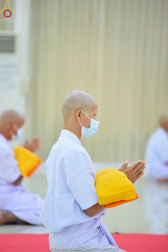 ภาพ No.40700:พิธีตัดปอยผม ปลงผม ขอขมารับผ้าไตรและพิธีบรรพชา ในโครงการอุปสมบท บูชาธรรมมหาปูชนียาจารย์ ประจำปี 2564 ชุดที่ 15