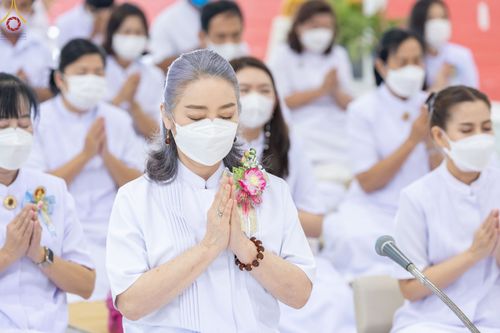 ภาพ No.76925:พิธีบูชาข้าวพระ ในวันมาฆบูชา อาทิตย์ต้นเดือนที่ 6 มีนาคม พ.ศ. 2566 ณ วัดพระธรรมกาย จ.ปทุมธานี