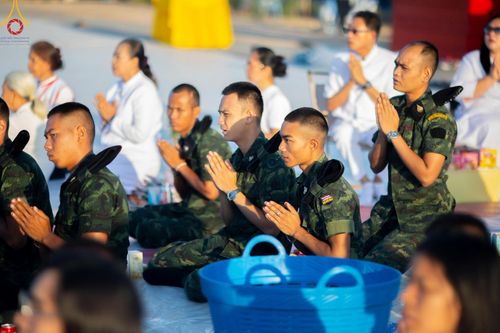 ภาพ No.211909:วันจันทร์ที่ 17 มีนาคม พ.ศ. 2568 พิธีตักบาตรพระกว่า 300 รูป ฉลองพิธีประดิษฐานพระบรมสารีริกธาตุ ณ ปทุมเจดีย์ เจดีย์พระพุทธเจ้า 5 พระองค์ ศูนย์อบรมเยาวชนปัตตานี บ้านโคกดีปลี ตำบลตุยง อำเภอหนองจิก จังหวัดปัตตานี