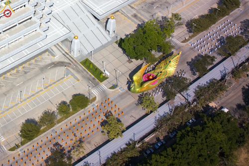 ภาพ No.42684:พิธีอัญเชิญมยุรนาวากาศ ประดิษฐาน ณ อาคาร 100 ปี เนื่องในวันคล้ายวันเกิด ครบ 113 ปี คุณยายอาจารย์มหารัตนอุบาสิกาจันทร์ ขนนกยูง