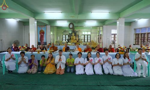 ภาพ No.57412:ประมวลภาพพิธีประดิษฐานพระบรมสารีริกธาตุพระเจดีย์ราชาธิราชมุนี ณ วัดอองเซยามิน ประเทศเมียนมาร์