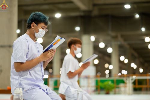 ภาพ No.47391:ประมวลภาพกิจวัตร-กิจกรรม ธรรมทายาท ในโครงการบรรพชาอุปสมบทหมู่ รุ่นเข้าพรรษา