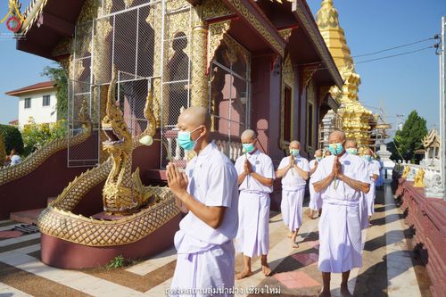 ภาพ No.39673:พิธีตัดปอยผม ปลงผม ขอขมารับผ้าไตรและพิธีบรรพชา ในโครงการอุปสมบท บูชาธรรมมหาปูชนียาจารย์ ประจำปี 2564 ชุดที่ 4