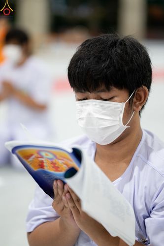 ภาพ No.47393:ประมวลภาพกิจวัตร-กิจกรรม ธรรมทายาท ในโครงการบรรพชาอุปสมบทหมู่ รุ่นเข้าพรรษา