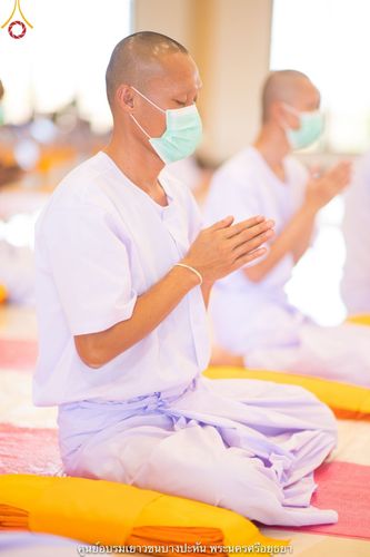 ภาพ No.40806:พิธีตัดปอยผม ปลงผม ขอขมารับผ้าไตรและพิธีบรรพชา ในโครงการอุปสมบท บูชาธรรมมหาปูชนียาจารย์ ประจำปี 2564 ชุดที่ 16
