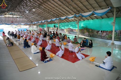 ภาพ No.39675:พิธีตัดปอยผม ปลงผม ขอขมารับผ้าไตรและพิธีบรรพชา ในโครงการอุปสมบท บูชาธรรมมหาปูชนียาจารย์ ประจำปี 2564 ชุดที่ 4