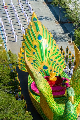 ภาพ No.42698:พิธีอัญเชิญมยุรนาวากาศ ประดิษฐาน ณ อาคาร 100 ปี เนื่องในวันคล้ายวันเกิด ครบ 113 ปี คุณยายอาจารย์มหารัตนอุบาสิกาจันทร์ ขนนกยูง