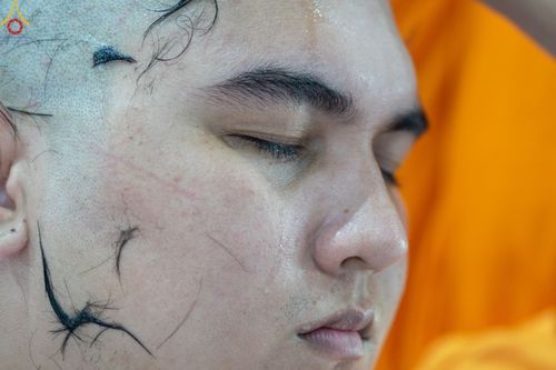 ภาพ No.47494:ประมวลภาพพิธีตัดปอยผม โครงการบรรพชาอุปสมบทหมู่ รุ่นเข้าพรรษา 2565