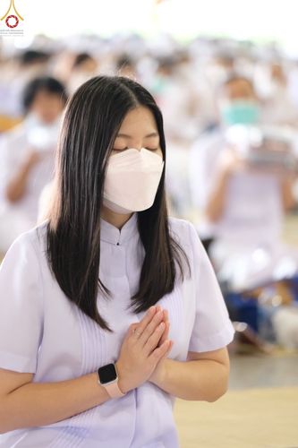 ภาพ No.48232:ประมวลภาพพิธีถวายผ้าอาบน้ำฝน และประทีปโคมไฟ เนื่องในวันอาสาฬหบูชา ประจำปี 2565