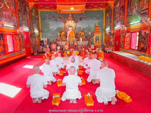 ภาพ No.42109:พิธีตัดปอยผม ปลงผม ขอขมารับผ้าไตรและพิธีบรรพชา ในโครงการอุปสมบท บูชาธรรมมหาปูชนียาจารย์ ประจำปี 2564 ชุดที่ 20