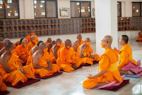 ภาพ No.80004:สามเณรฟังธรรม ปฎิบัติธรรม ในโครงการบรรพชาสามเณรหมู่ ประเทศเนปาล วันที่ 20 มีนาคม พ.ศ.2566