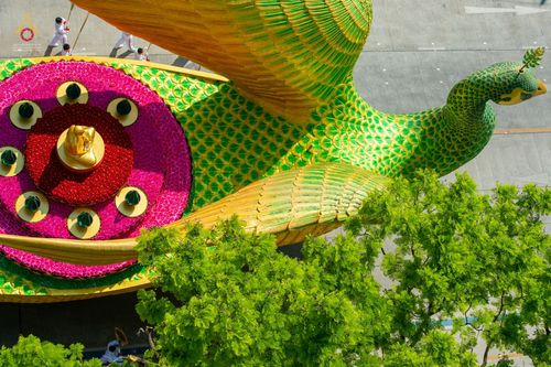 ภาพ No.42708:พิธีอัญเชิญมยุรนาวากาศ ประดิษฐาน ณ อาคาร 100 ปี เนื่องในวันคล้ายวันเกิด ครบ 113 ปี คุณยายอาจารย์มหารัตนอุบาสิกาจันทร์ ขนนกยูง