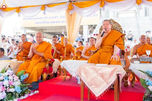 ภาพ No.79548:พิธีเททองหล่อพระประธาน ประจำอุโบสถวัดสายสุวพรรณ ณ มณฑลพิธีฯ ธรรมอุทยาน สัตตมหาสถาน หน้าอุโบสถวัดสายสุวพรรณ ต.คลองสี่ อ.คลองหลวง จ.ปทุมธานี วันเสาร์ที่ 1 เมษายน พ.ศ. 2566