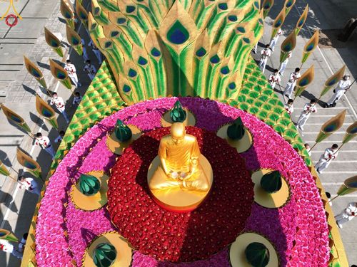 ภาพ No.42726:พิธีอัญเชิญมยุรนาวากาศ ประดิษฐาน ณ อาคาร 100 ปี เนื่องในวันคล้ายวันเกิด ครบ 113 ปี คุณยายอาจารย์มหารัตนอุบาสิกาจันทร์ ขนนกยูง