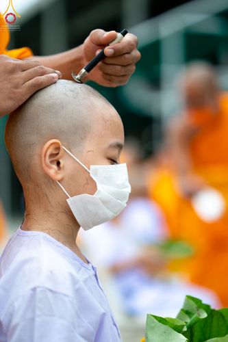 ภาพ No.44042:ประมวลภาพพิธีปลงผม โครงการบรรพชาสามเณรฟื้นฟูพระพุทธศาสนาทั่วไทย ณ ศูนย์อบรมวัดพระธรรมกาย