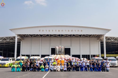 ภาพ No.323221:วันที่ 20 เมษายน พ.ศ.2569 การเตรียมงานของบุคลากรทางการแพทย์ , จุดลงทะเบียนพระสังฆาธิการ , วางกล่องไทยธรรม เพื่องานถวายมหาสังฆทาน 40,000 กว่าวัดทั่วประเทศ วันคุ้มครองโลก 22 เมษายน พ.ศ.2569 วัดพระธรรมกาย