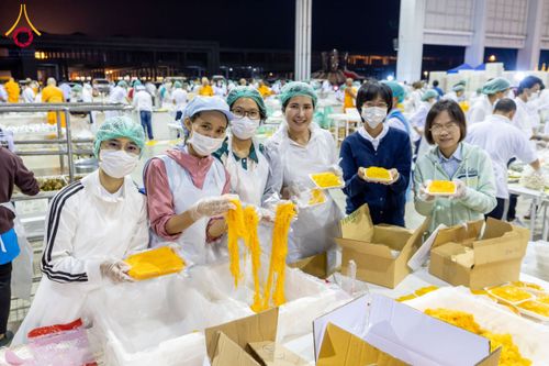 ภาพ No.203152:พิธีถวายภัตตาหารเป็นสังฆทาน แด่พระธรรมยาตรา ณ วัดพระธรรมกาย ตำบลคลองสาม อำเภอคลองหลวง จังหวัดปทุมธานี ในโครงการธรรมยาตรา กตัญญูบูชา มหาปูชนียาจารย์ พระมงคลเทพมุนี(สด จนฺทสโร) พระผู้ปราบมาร อนุสรณ์สถาน 7 แห่ง ปีที่ 13 วันที่ 29 มกราคม พ.ศ. 2568