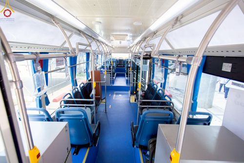 ภาพ No.214521:วันที่ 31 มีนาคม พ.ศ.2568 การทดลองใช้รถ shuttle bus  ขนส่งพระภิกษุ  เพื่องานถวายมหาสังฆทาน วันคุ้มครองโลก