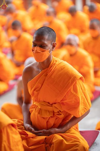 ภาพ No.80028:สามเณรฟังธรรม ปฎิบัติธรรม ในโครงการบรรพชาสามเณรหมู่ ประเทศเนปาล วันที่ 20 มีนาคม พ.ศ.2566