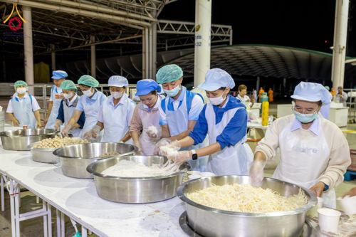 ภาพ No.202722:พิธีถวายภัตตาหารเป็นสังฆทาน แด่พระธรรมยาตรา ณ วัดพระธรรมกาย ตำบลคลองสาม อำเภอคลองหลวง จังหวัดปทุมธานี ในโครงการธรรมยาตรา กตัญญูบูชา มหาปูชนียาจารย์ พระมงคลเทพมุนี(สด จนฺทสโร) พระผู้ปราบมาร อนุสรณ์สถาน 7 แห่ง ปีที่ 13 วันที่ 28 มกราคม พ.ศ. 2568