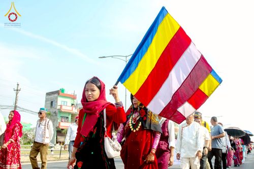 ภาพ No.212938:วันที่ 14 - 15 มีนาคม พ.ศ. 2568 คณะสงฆ์และสามเณรเดินธรรมยาตรา ในโครงการบวชสามเณรเนปาล 500 รูป ไปยังสถานที่รอบมายาเทวีและลุมพินีเกรด ณ ลุมพินี ประเทศเนปาล