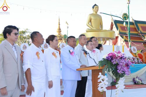 ภาพ No.311203:วันเสาร์ที่ 28 กุมภาพันธ์ พ.ศ. 2569 พิธีตักบาตรพระมหากุศล 11,250 รูป เฉลิมฉลอง 1,250 ปีศรีธรรมราชเจดีย์ สู่มรดกโลก ณ ถนนราชดำเนิน บริเวณหน้าวัดพระมหาธาตุวรมหาวิหาร อ.เมือง จ.นครศรีธรรมราช