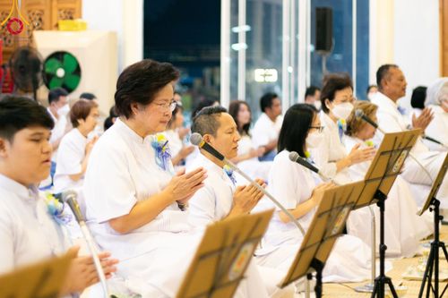 ภาพ No.115588:พิธีถวายภัตตาหารเป็นสังฆทาน แด่คณะพระธรรมยาตรา ปีที่ 12 วันที่ 20 มกราคม พ.ศ. 2567 ณ วัดโบสถ์(บน) บางคูเวียง จ.นนทบุรี