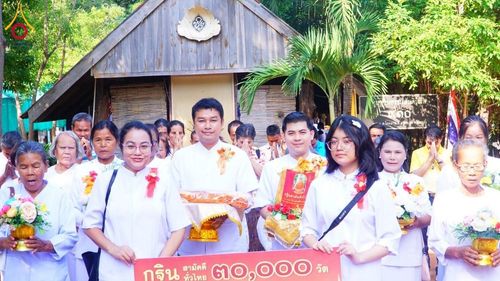 ภาพ No.176847:พิธีทอดกฐิน ณ ที่พักสงฆ์สันตินิมิตร อ.ตาพระยา จ.สระแก้ว ในโครงการทอดกฐินสามัคคีทั่วไทย 30,000 วัด บูชาธรรม 80 ปี หลวงพ่อธัมมชโย โดยคณะศิษยานุศิษย์วัดพระธรรมกาย วันที่ 15 พฤศจิกายน พ.ศ. 2567