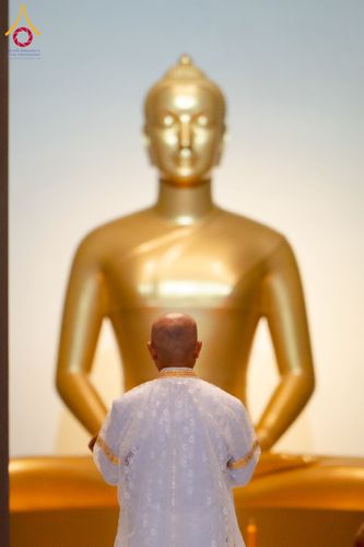 ภาพ No.223615:วันที่ 11 พฤษภาคม พ.ศ. 2568 พิธีบรรพชาของอุบาสก พิสิทธิ์ หมื่นแกล้ว  ณ วัดพระธรรมกาย