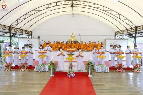 ภาพ No.76862:พิธีทอดผ้าป่าแก้วสำเร็จ เพื่อปูพื้นอาคารอเนกประสงค์ทั้ง 4 หลัง วันอาทิตย์ที่ 26 กุมภาพันธ์ พ.ศ. 2566 ณ ศูนย์ปฏิบัติธรรมนานาชาติเบตง จ.ยะลา