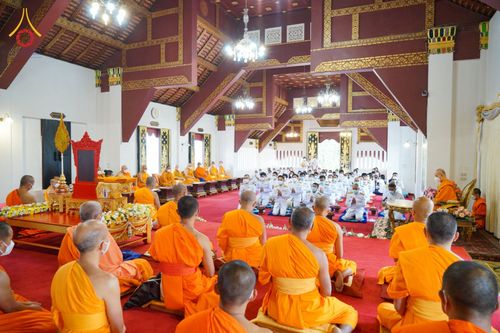 ภาพ No.76312:พิธีต้อนรับสัญญาบัตร - พัดยศ   พระวชิรกิจโสภณ  ณ อุโบสถวัดบ้านขุน ตำบลบ่อหลวง อำเภอฮอด จังหวัดเชียงใหม่ วันศุกร์ที่ ๑๗ เดือน กุมภาพันธ์ พุทธศักราช ๒๕๖๖