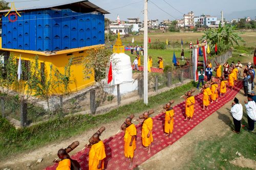 ภาพ No.212886:วันที่ 14 - 15 มีนาคม พ.ศ. 2568 คณะสงฆ์และสามเณรเดินธรรมยาตรา ในโครงการบวชสามเณรเนปาล 500 รูป ไปยังสถานที่รอบมายาเทวีและลุมพินีเกรด ณ ลุมพินี ประเทศเนปาล