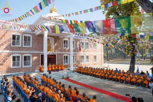 ภาพ No.132071:พิธีต้อนรับ พระ-สามเณร ธรรมยาตรา ในโครงการบรรพชา 1,250 รูป ณ แดนประสูติ สวนลุมพินี ประเทศเนปาล วันที่ 16-17 มีนาคม พ.ศ. 2567