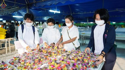 ภาพ No.73984:พิธีถวายภัตตาหารเป็นสังฆทาน แด่คณะพระธรรมยาตราฯ ในโครงการธรรมยาตรากตัญญูบูชา มหาปูชนียาจารย์ พระมงคลเทพมุนี(สด จนฺทสโร) พระผู้ปราบมาร อนุสรณ์สถาน 7 แห่ง ปีที่ 11 วันที่ 24 มกราคม พ.ศ. 2566