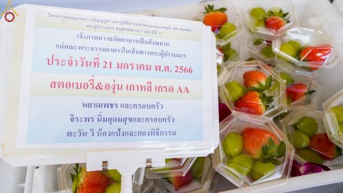 ภาพ No.73117:พิธีถวายภัตตาหารเป็นสังฆทาน แด่คณะพระธรรมยาตราฯ ในโครงการธรรมยาตรากตัญญูบูชา มหาปูชนียาจารย์ พระมงคลเทพมุนี(สด จนฺทสโร) พระผู้ปราบมาร อนุสรณ์สถาน 7 แห่ง ปีที่ 11 วันที่ 21 มกราคม พ.ศ. 2566